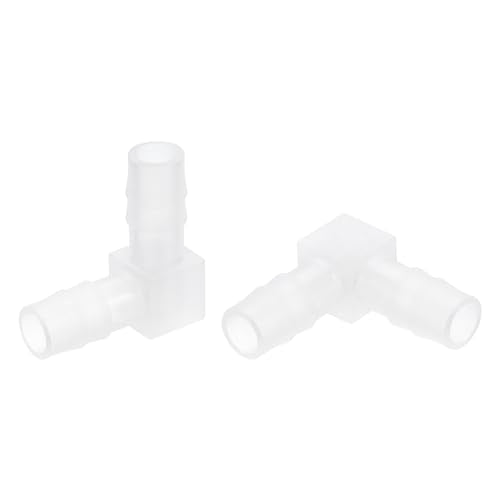 uxcell 5/16" 90 Degree Elbow Hose Barb, 6pcs L-Shaped Aquarium Air Valve Connector Tubing for Fish Tank Pond Air Line - size: 5/16"