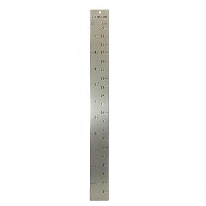 5 Gallon Bucket Depth Gauge, Liquid Level Measure Stick with Inch/Gallon Marks for Paint, Water, Chemical, Farming