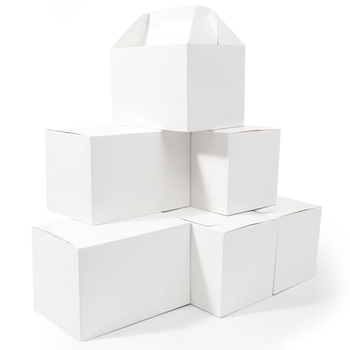 Happyhiram 10 Pack White Large Welcome Gable Boxes for Wedding, 9x6x6 Inch - color: White, size: 1 Count (Pack of 10)