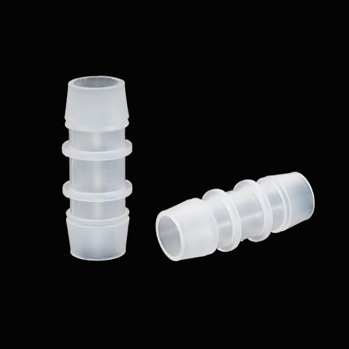PATIKIL 5/8" x 5/8" Plastic Hose Barb Fitting, 5 Pcs Thru-Bulk Pipe Connectors Barbed Splicer Mender Joint Adapter Union for Aquarium Fuel Gas Liquid Air - size: 5/8" x 5/8"