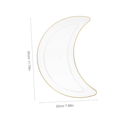 Moon-shaped Plastic Serving Tray for Ramadan Celebrations Reusable Fruit and Dessert Platter Easy to Clean and Maintain for Eid Parties and Gatherings