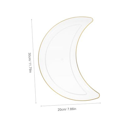 Moon-shaped Plastic Serving Tray for Ramadan Celebrations Reusable Fruit and Dessert Platter Easy to Clean and Maintain for Eid Parties and Gatherings