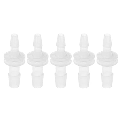 Plastic Hose Barb Fitting 3/16" x 1/4" OD Barb Straight Through Pipe Connector Clear 5 Pcs - size: 3/16"-1/4"