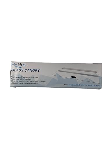 H2Pro Glass Canopy Aquarium Lid for Fresh & Saltwater Fish Tanks (16GT for Aqueon & Marineland 5.5gal Aquariums) - color: 16GT for Aqueon & Marineland 5.5gal Aquariums