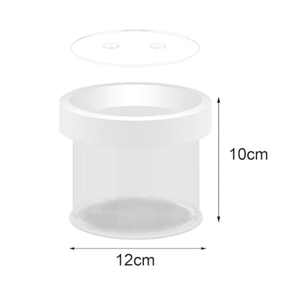 Fish Breeder Box Fish Tank Hatchery Floating Acrylic Transparent Fine Mesh Bottom Isolation Box Incubator for Baby Fish Betta, 12cmx10cm