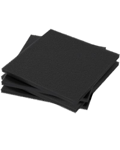 Pawfly 4 Pack Aquarium Bio Sponge Filter Media Pad, Filter Foam Sponge Pads Cut-to-Size Foam for Fish Tank Filters Sumps Ponds Hydroponics, 6.3" x 5.5" x 0.78"