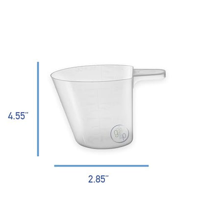8 oz (250 cc) Natural Tapered Plastic Measuring Cup – Durable Reusable Measuring Tool for Pool & Spa Chemicals, Fertilizers, and Household Use
