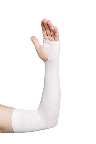Prevent Products, Inc Elderly Skin Protector, Thin Skin & Tear Protective Arm Sleeve - Made in USA (One Pair) - color: White, size: X-Large (1 Pair)