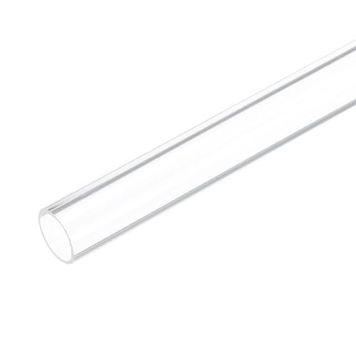 18" Clear Plastic Rigid Pipe 10mm ID x 12mm OD (3/8" ID x 1/2" OD) Acrylic Round Tubing, [for Plumbing, Hydraulics, Pneumatics, Aquarium] - size: 0.375" x 0.5"