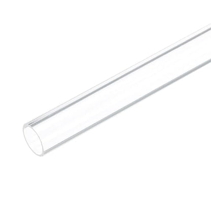18" Clear Plastic Rigid Pipe 10mm ID x 12mm OD (3/8" ID x 1/2" OD) Acrylic Round Tubing, [for Plumbing, Hydraulics, Pneumatics, Aquarium] - size: 0.375" x 0.5"