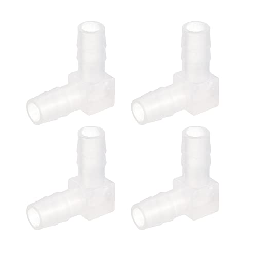 uxcell 5/16" 90 Degree Elbow Hose Barb, 4pcs L-Shaped Aquarium Air Valve Connector Tubing for Fish Tank Pond Air Line - size: 5/16"