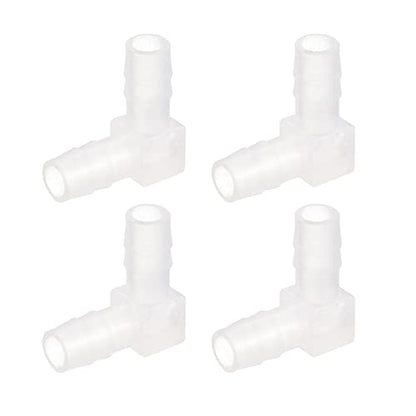 uxcell 5/16" 90 Degree Elbow Hose Barb, 4pcs L-Shaped Aquarium Air Valve Connector Tubing for Fish Tank Pond Air Line - size: 5/16"