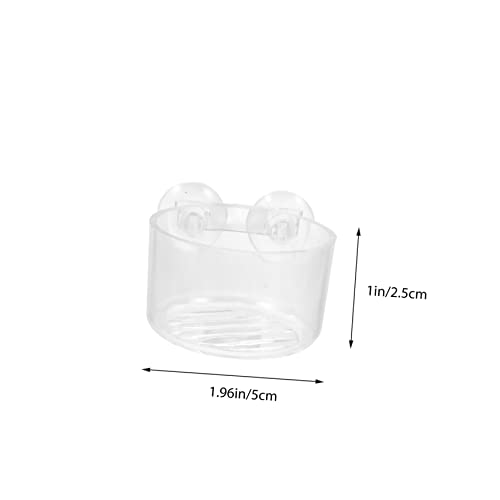 ERINGOGO 4pcs Acrylic Fish Feeding Cup Set Shrimp Feeder for Aquarium Feeding Tool for Red and Line