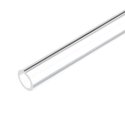 18" Clear Plastic Rigid Pipe 8mm ID x 10mm OD (5/16" ID x 3/8" OD) Acrylic Round Tubing, [for Plumbing, Hydraulics, Pneumatics, Aquarium] - size: 0.3125" x 0.375"