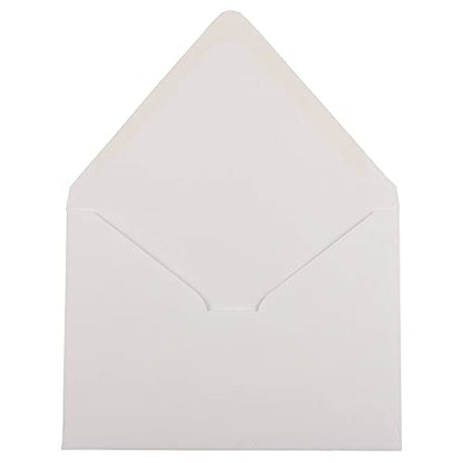JAM PAPER A7 Invitation Envelopes with Euro Flap - 5 1/4 x 7 1/4 - White - 50/Pack - color: White Euro Flap, size: A7
