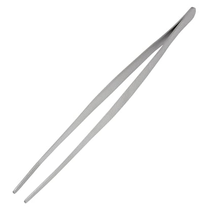 Hordion 2Pcs 9.8" Thumb Forceps Stainless Steel Hobby Tweezers Blunt Serrated Tips Long tweezer - size: 9.8"