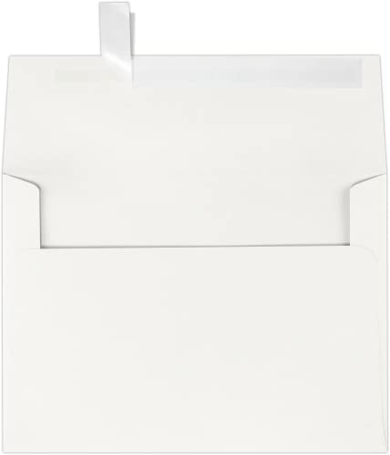 LUXPaper A7 Invitation Envelopes | Peel & Press | 5 1/4" x 7 1/4" | Natural White | 80lb. Text | 100% Cotton | 1,000 Qty - color: Natural White - 100% Cotton, size: 1000 Qty.