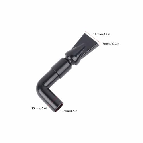 Black Plastic Aquarium Water Outlet Rotatable Elbow Pipe Fitting Fish Tank Nozzle Duckbill Sprinkler Aquarium Canister Filter(M) - size: M