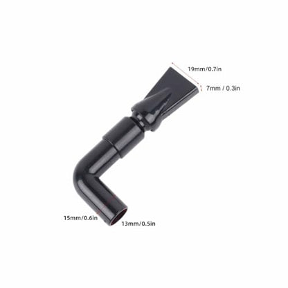Black Plastic Aquarium Water Outlet Rotatable Elbow Pipe Fitting Fish Tank Nozzle Duckbill Sprinkler Aquarium Canister Filter(M) - size: M