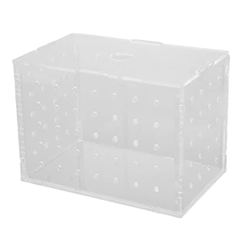 Fish Breeder Box, Aquarium Fish Breeding Box, High Transparency Acrylic Hatchery Incubator Tank with Suction Cups, Isolation Breeding Box for Baby Fishes Shrimp Clownfish, Safe Lid (11 * 7 * 8CM)