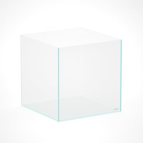 52.4 Gallons Cube Rimless Low Iron Aquarium Fish Tank,23.62" L × 23.62" W × 23.62" H (60cm x 60cm x60cm) 10mm Thickness with Nano Foam Leveling Mat Included - size: 52.3Gal W23.6×D23.6×H23.6 in (60×60×60 cm)