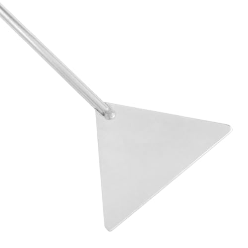 Aquatic Plant Tools Base Plate Shovel Fish Tank Water Feature Flat Sand Shovel Silver Stainless Steel Spatula Anti-Rust Triangular Shovel Aquarium Landscape Flat Bottom Sand Tweezers 1PCS