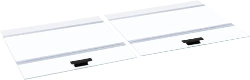 23×11.46×0.16 in 2Pcs Aquarium Lid Glass Canopy, Clear Tempered Glass Aquarium Fish Tank Hoods, Set for Marineland 55 Gallon Aquarium Fish Tank - size: 2PCS-23 x 11.46 x 0.16in