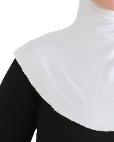 Prien Sport Hijab For Women, Muslim Head Scarf, Flexible Turban Girls, Chic Islamic Wear For Gym, Neck Collar Bonnet Viscose - color: White