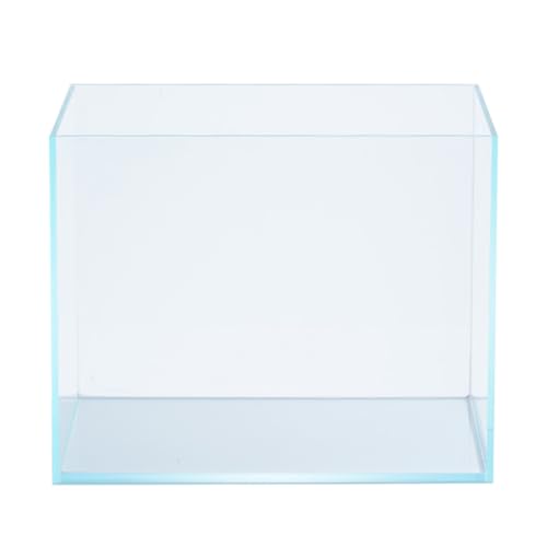 Ultra Clear 2 Gallon Rimless Low Lron Aquarium Tank, 7.8" L × 7.8" W × 7.9" H (20cm x 20cm x 20cm) 1/5 inch Thickness Ultra HD Glass Fish Tank with Black Nano Foam Leveling Mat Included