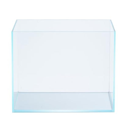Ultra Clear 2 Gallon Rimless Low Lron Aquarium Tank, 7.8" L × 7.8" W × 7.9" H (20cm x 20cm x 20cm) 1/5 inch Thickness Ultra HD Glass Fish Tank with Black Nano Foam Leveling Mat Included