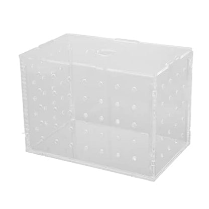 Fish Breeder Box, Aquarium Fish Breeding Box, High Transparency Acrylic Hatchery Incubator with Suction Cups for Baby Fish Shrimp Clownfish Isolation and Rearing (9 * 6 * 7CM) - size: 9*6*7CM