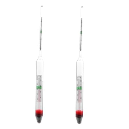 COLLBATH 2pcs Fish Tank Meter Aquarium Hydrometer Glass Floating Areometer for Big Fish Tank Water Testing