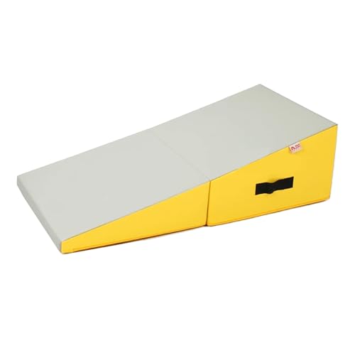 Gymnastics Incline Mat, Folding Gymnastics Wedge With Carrying Handle For Gymnastics, Martial Arts, Cheerleading, Dance Yoga Stretching Training Ex - color: light gray, size: 120×60×36cm（47.2×23.6×14.1in）