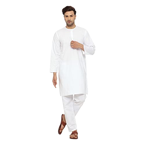 ITOS365 Men’s Cotton Kurta Pajama Pyjama Set for Men | Ethnic Wear & Yoga Meditation Outfit | Festive, Casual & Daily Wear - size: Medium