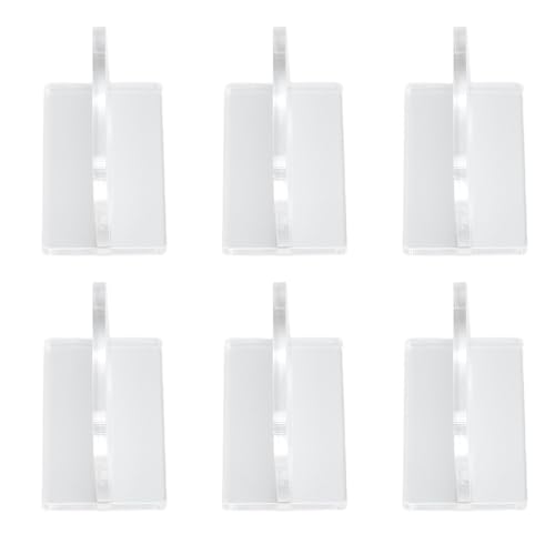6Pcs Acrylic Aquarium Cover Handle, Secure Grip Fish Lid Pull Handle, Transparent Aquarium Lid Handle for Home Use, Includes 6 Adhesive Pads for Installation
