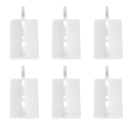 6Pcs Acrylic Aquarium Cover Handle, Secure Grip Fish Lid Pull Handle, Transparent Aquarium Lid Handle for Home Use, Includes 6 Adhesive Pads for Installation