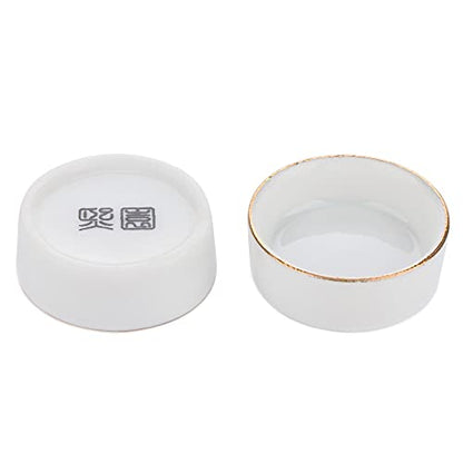 DQITJ Pet Feeder, 6 Pcs Ceramic Water Bowl for Hermit Crab, Small Size, Non-Porous, Anti-Turnover, Suitable for Multiple Pets
