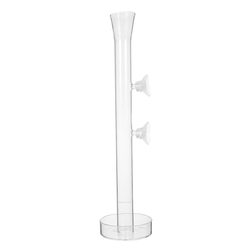 POPETPOP Shrimp Feeding Tube Set for Aquarium Transparent Fish Feeder Tray and Tube for Freshwater Tank Leak-Resistant Feeding Dish Easy to Fix in Glass Aquarium Tank 9.84 X 2.36 X 2.36 in - size: 25x3x3cm
