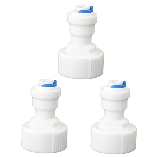 3/4" Female to 1/4" Push Connector, RO Adapter for Pre-Purifier | 3-Pack plastic connectors for RO, water filter & garden watering. Secure, leak-proof seal for 1/4" OD PE tube. - style: 1/4” Tube to 3/4” Female Thread