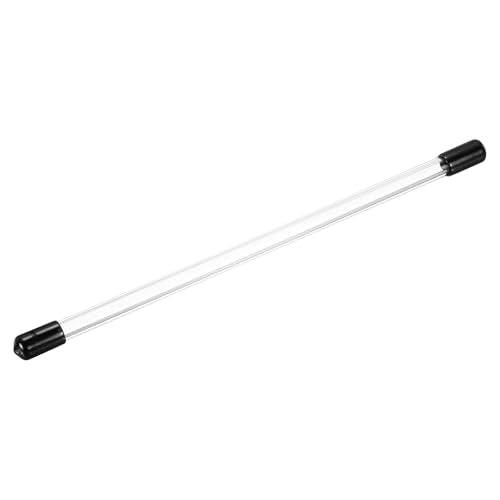 MECCANIXITY Clear Storage Tube 5.5x10mm Small Plastic Round Tubing with Caps Rigid Bottle Container 250mm/10 Inch for Item Stored - size: 5.5x10x250mm