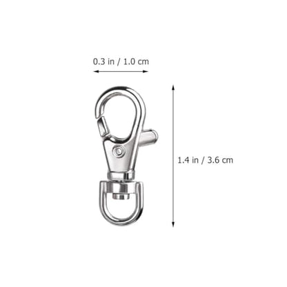 160pcs Rotation Lobster Claw Clasps Set Key Rings Swivel Keychain Accessories for Bags and DIY Projects
