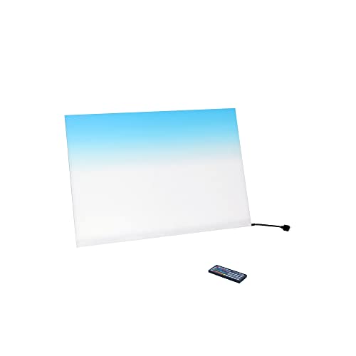 Aquarium Backlight Screen-Fish Tank Background Light,for Rimless Aquarium,Ultra-Thin 6mm Gradient Colors Panel.RGB Series.25x25cm - size: 9.84W×9.84H in(25x25cm)RGB