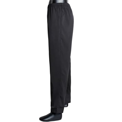 Men's Muslim Arab Middle East Pant Cotton Loosestyle Afghan Pants Men Muslim Arab Middle Pants with Waist Elastic - color: Black, size: Medium