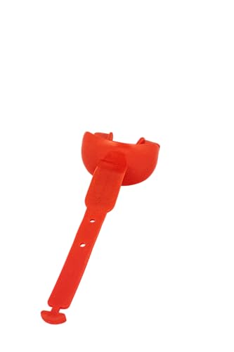DAMAGE CONTROL Pacifier Football Mouth Guard – Permanent Strap – Red | Youth Football Mouthpiece, No Boiling, Breathable Design, Protects Lips & Teeth, Works with Braces - color: Red