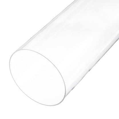 18" Clear Plastic Rigid Pipe 155mm ID x 160mm OD (6 1/8" ID x 6 5/16" OD) Acrylic Round Tubing, [for Plumbing, Hydraulics, Aquarium] - size: 6.125" x 6.3125"