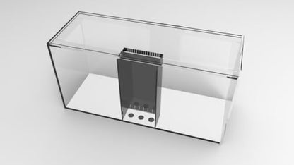 90 Gallon Long Starfire Aquariums with Center Overflow 48x18x24 H 12mm Starfire/Low Iron Glass - size: 90L Gal 48x18x24"
