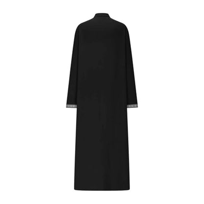 Mens Kaftan Thobe Side Split Long Sleeve Zipped Caftan Cotton Linen Hoodie Muslim Gown Casual Arabic Robe Kurta Tops - color: 08black, size: Small
