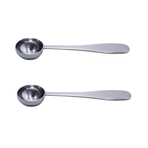 7.5 ml '1 perfect tea spoon' Measuring Scoop Spoons, Polished Stainless Steel, Set of 2 - color: Polished Stainless Steel, size: 7.5 ml 1 'perfect' Tea Spoon
