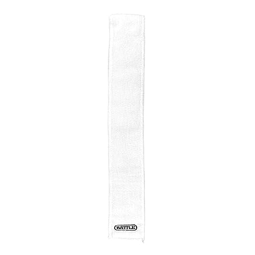 Battle Premium Football Streamer Towel, White | Light thin and quick-drying, attaches to your belt with hook-and-loop fastener, ultra-absorbent waffle fabric, stays put - color: White