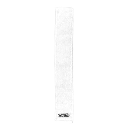 Battle Premium Football Streamer Towel, White | Light thin and quick-drying, attaches to your belt with hook-and-loop fastener, ultra-absorbent waffle fabric, stays put - color: White